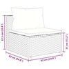 vidaXL 7-delige Loungeset met kussens poly rattan bruin
