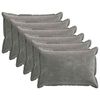 vidaXL Kussensloop 6 st HOUTEN Donkergrijs 50 x 70 cm Chenille Stof