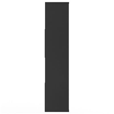 vidaXL Kamerscherm/boekenkast 110x24x110 cm bewerkt hout zwart