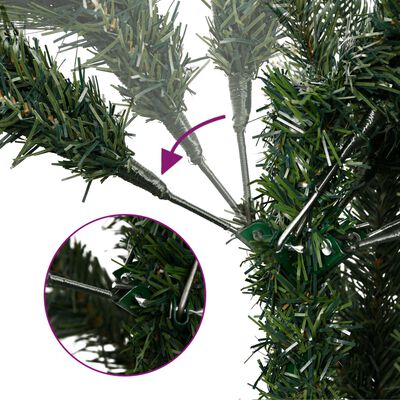 vidaXL Kunstkerstboom met scharnieren en sneeuw 180 cm