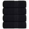 vidaXL Washandjes FROGN 4 st 30x30 cm 360 g/m&sup2; zwart