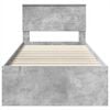 vidaXL Bedframe met hoofdeinde Beton Grijs 75 x 190 cm Bewerkt hout
