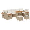 vidaXL Tuinbankenset 13 st 9-Aantal zitplaatsen Beige en Cr&egrave;me