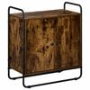 vidaXL Dressoir Gerookt eiken 68 x 35 x 75 cm Bewerkt hout