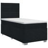 vidaXL Boxspringbed met matras met hoofdeinde Zwart 80 x 200 cm Stof