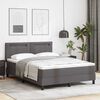 vidaXL Boxspringbed met matras Grijs 160 x 200 cm Kunstleer