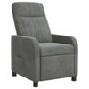 vidaXL Relaxfauteuil Donkergrijs fluweel