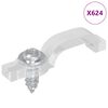 vidaXL LED Strip Clips 23,8 mm 12 st Transparant Kunststof en Ijzer