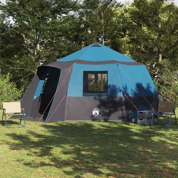 vidaXL Huisje Tent met dak Blauw en Grijs 500 x 500 x 294 cm
