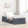 vidaXL Ottoman bed met matras 90x200cm fluweel donkergrijs