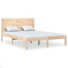 vidaXL Bedframe massief hout 135x190 cm