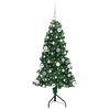 vidaXL Hoek Kunstkerstboom met 150 LED Groen 150 cm PVC en Metaal