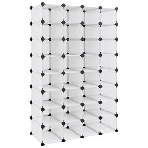vidaXL Schoenenrek 93x36,5x140 cm polypropeen transparant