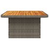 vidaXL Tuintafel 80x80x71 cm poly rattan en acaciahout grijs