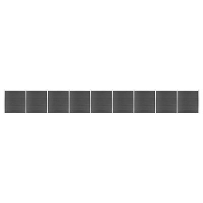 vidaXL Schuttingpanelenset 1564x186 cm HKC zwart