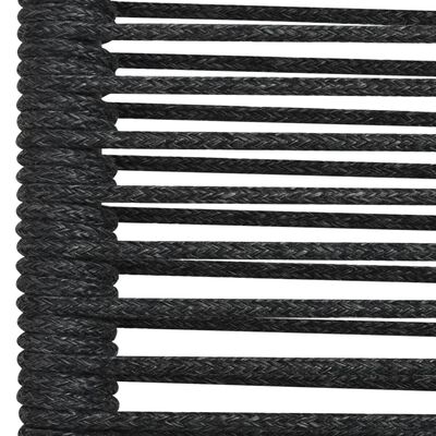 vidaXL Tuinstoelen 4 st katoenen touw en staal zwart