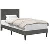 vidaXL Bedframe met hoofdeinde Donkergrijs 80 x 200 cm Katoen Stof