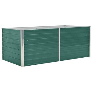 vidaXL Plantenbak verhoogd 160x80x45 cm gegalvaniseerd staal groen