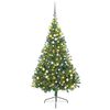 vidaXL Kunstmatig Voorverlicht Kerstboom met 300 LED Groen 210 cm PVC