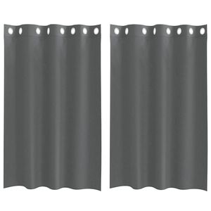 vidaXL Gordijnen voile met doorvoertules 2 st 140x175 cm donkergrijs
