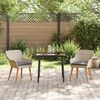 vidaXL Tuin eettafelset met kussen 3 pcs Lichtgrijs poly rattan