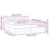vidaXL Boxspring met matras en LED fluweel donkergrijs 180x220 cm