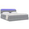 vidaXL Opbergbed met LED met matras Lichtgrijs 180 x 200 cm Polyester