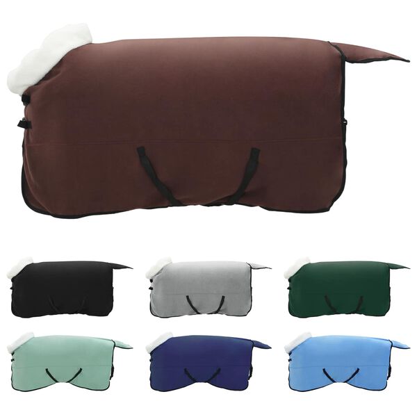 vidaXL Paardendeken Volledig Donkerbruin 125 cm Polar fleece