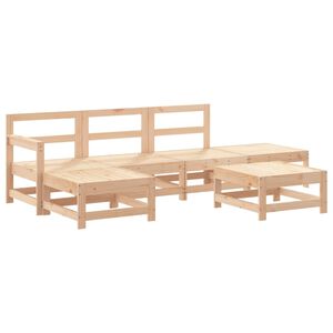 vidaXL 6-delige Loungeset massief grenenhout
