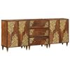 vidaXL Badkamerkastenset 3 pcs Honingbruin en goud 180 x 33 x 75 cm