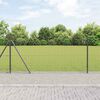 vidaXL Hecke met palen Grijs 0.8 x 25 m Staal