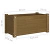 vidaXL Plantenbakken 2 st 60x31x31 cm massief grenenhout honingbruin