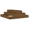 vidaXL Plantenbak 80x80x27 cm massief grenenhout honingbruin