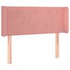 vidaXL Hoofdbord met randen 103x16x78/88 cm fluweel roze