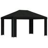 vidaXL Paviljoen 4 &times; 3 m Zwart Polyester en staal 190 gsm
