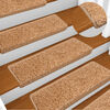 vidaXL Trapmatten 30 st 65x21x4 cm beige rechthoekige rand