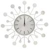 vidaXL Wandklok 40 cm metaal zilverkleurig