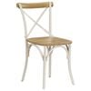 vidaXL Kruisstoelen 6 st massief mangohout wit