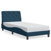 vidaXL Bedframe met LED zonder matras fluweel blauw 90x190 cm