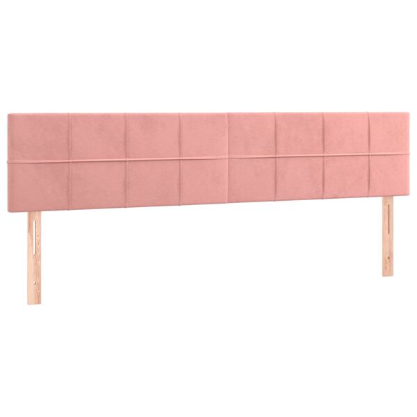 vidaXL Hoofdborden 2 st 90x5x78/88 cm fluweel roze