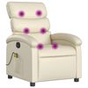 vidaXL Massagestoel van kunstleer in cr&egrave;mekleur