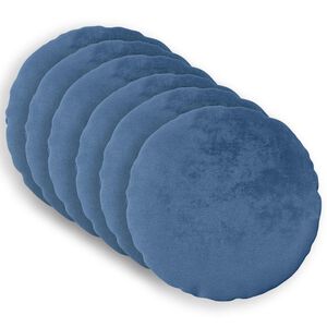 vidaXL Kussensloop 6 st HEERLEN Lichtblauw Dia. 30 cm Flanel