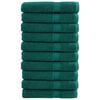 vidaXL Saunadoeken SOLUND 10 st 600 g/m&sup2; 80x200 cm groen