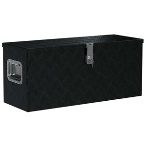 vidaXL Aluminium kist 80x30x35 cm zwart