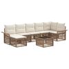 vidaXL Tuinbankenset 8 pcs Beige poly rattan