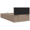 vidaXL Bedframe met opslag en LED kunstleer cappuccino 90x200 cm