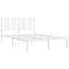 vidaXL Bedframe met hoofdbord metaal wit 120x190 cm