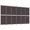 vidaXL Kamerscherm met 6 panelen 300x180 cm stof bruin