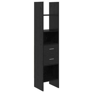 vidaXL Boekenkast 2-laags 40 x 35 x 180 cm Bewerkt hout Zwart eiken