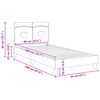 vidaXL Bedframe voor kinderen met hoofdbord Donkergrijs 90 x 200 cm